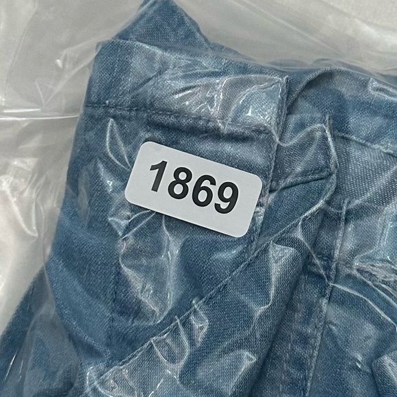 Free People Sami Light Blue denim chambray halter Mini Dress 51869 - Picture 16 of 16